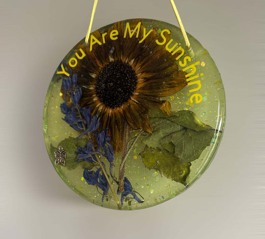 Sunflower Wall Art with Glow-in-the-Dark Magic - You Are My Sunshine