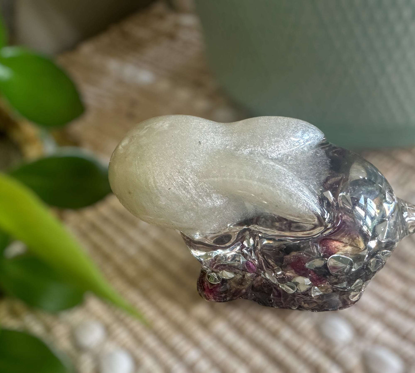 Rose Buds and Diamonds: Resin Bunny Whimsical Home Decor