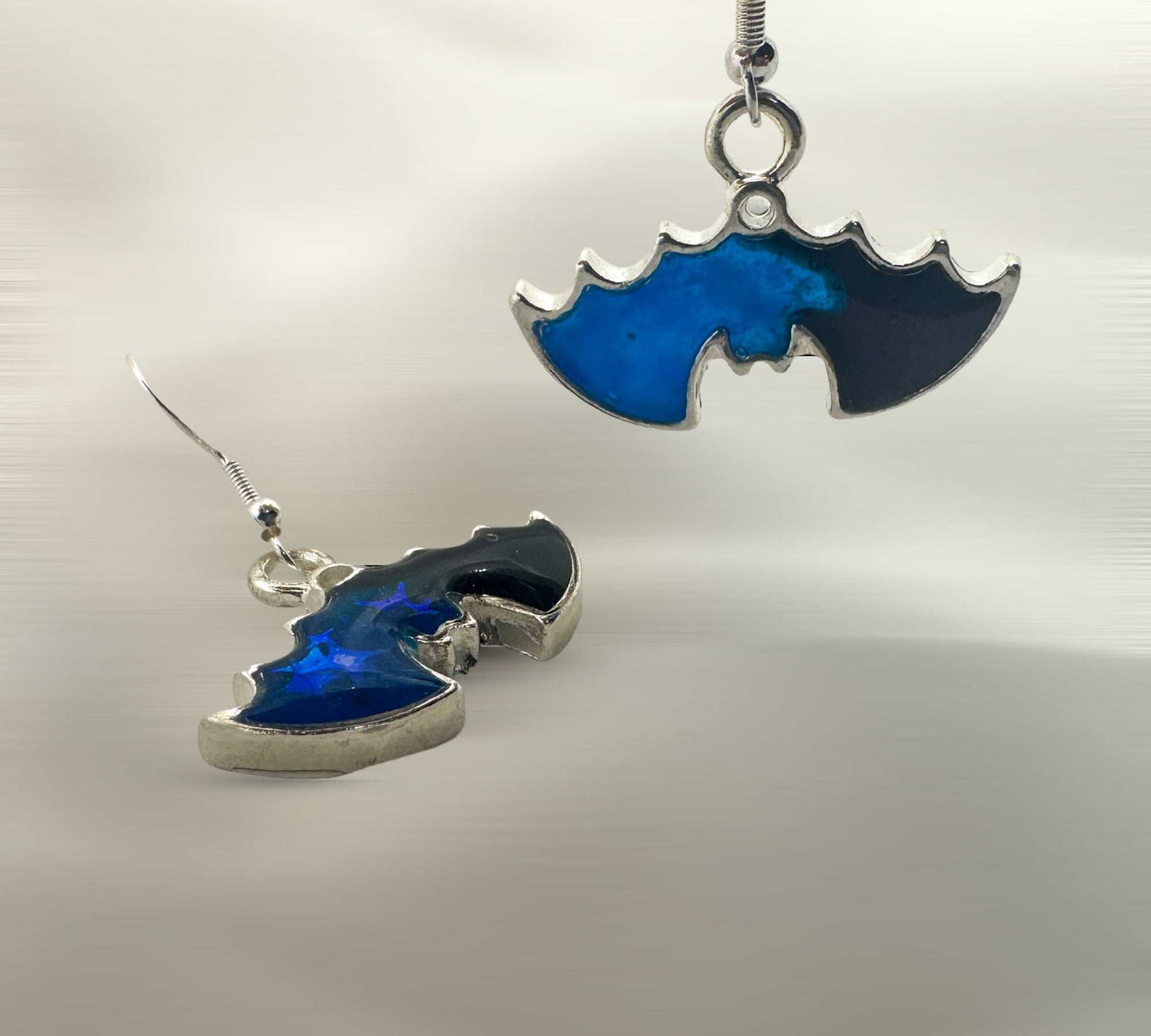 Handmade Resin Starry Night Hanging Bat Earrings: Unique and Stylish Accessories