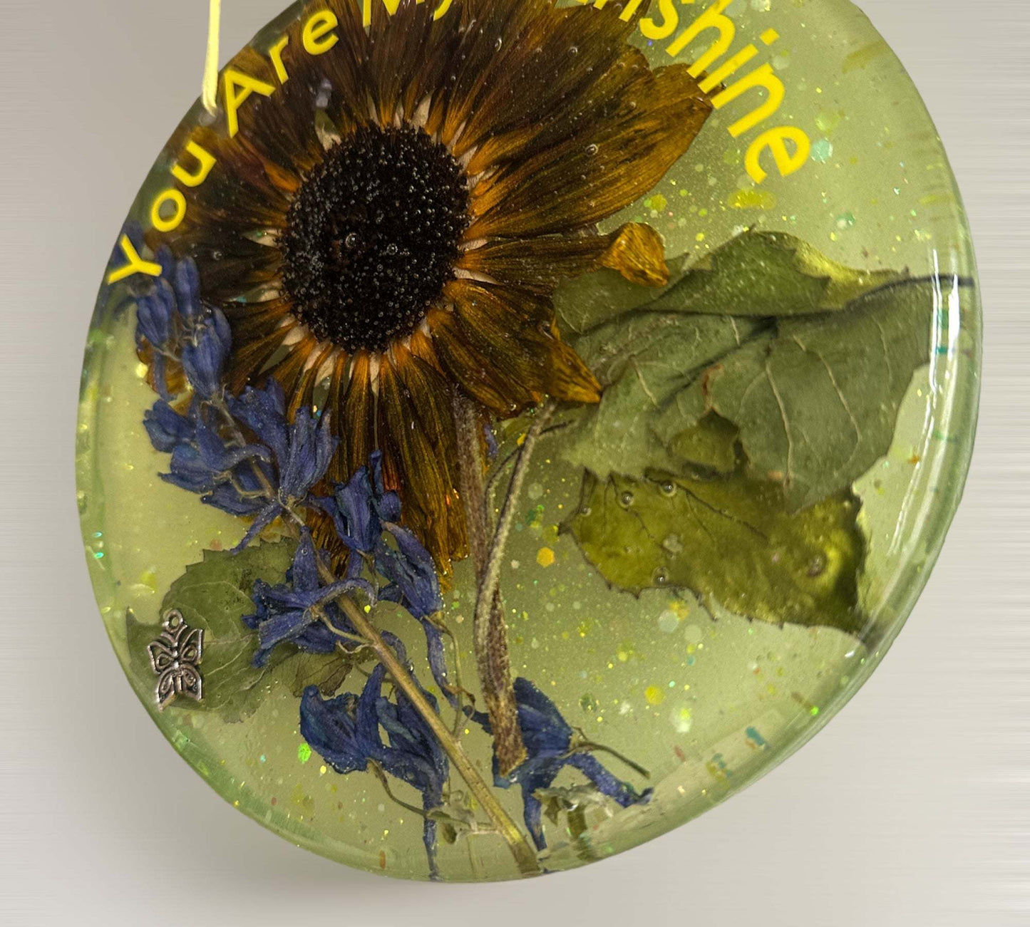 Sunflower Wall Art with Glow-in-the-Dark Magic - You Are My Sunshine