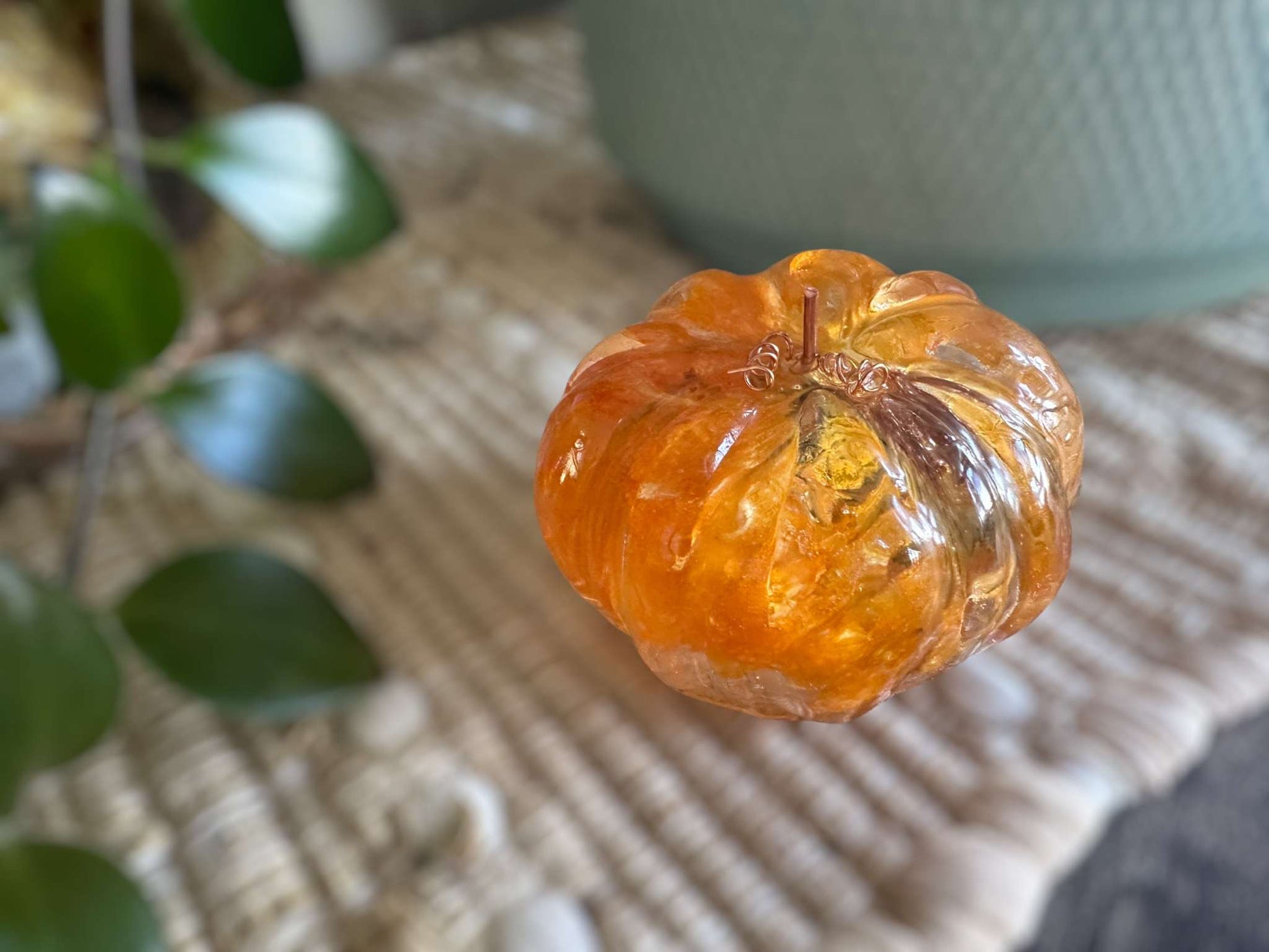 Pumpkin - Orange Radiant Epoxy Resin Pumpkins: Nature's Autumn Glow