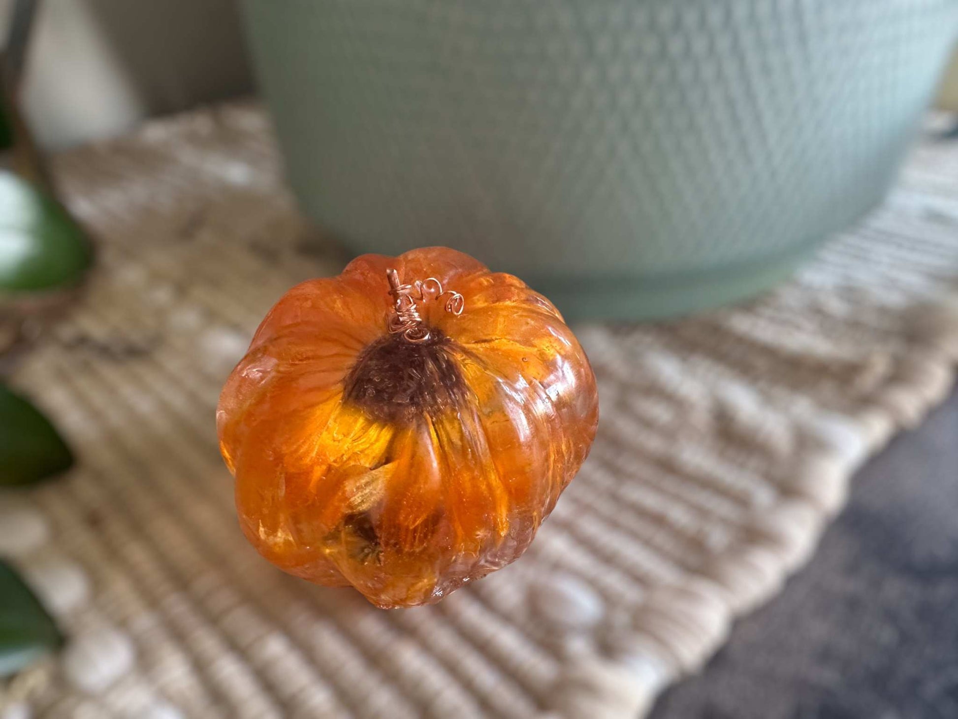 Pumpkin - Orange Radiant Epoxy Resin Pumpkins: Nature's Autumn Glow