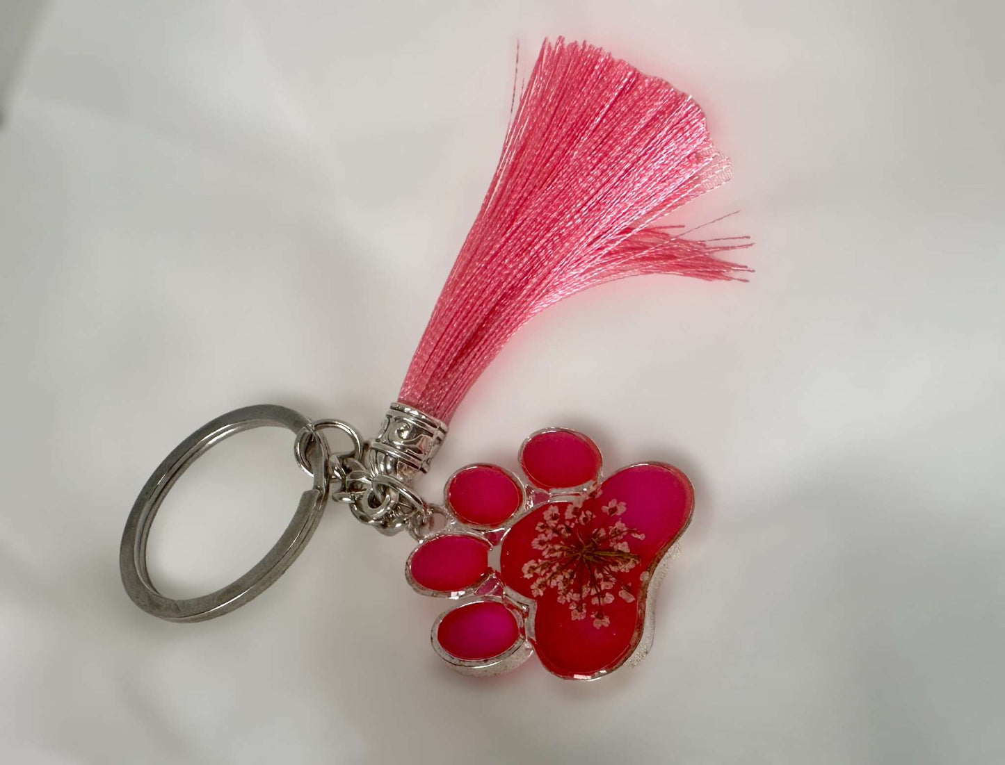 Keychain Handmade with Glow in the Dark Resin  - Love Your Pet Theme
