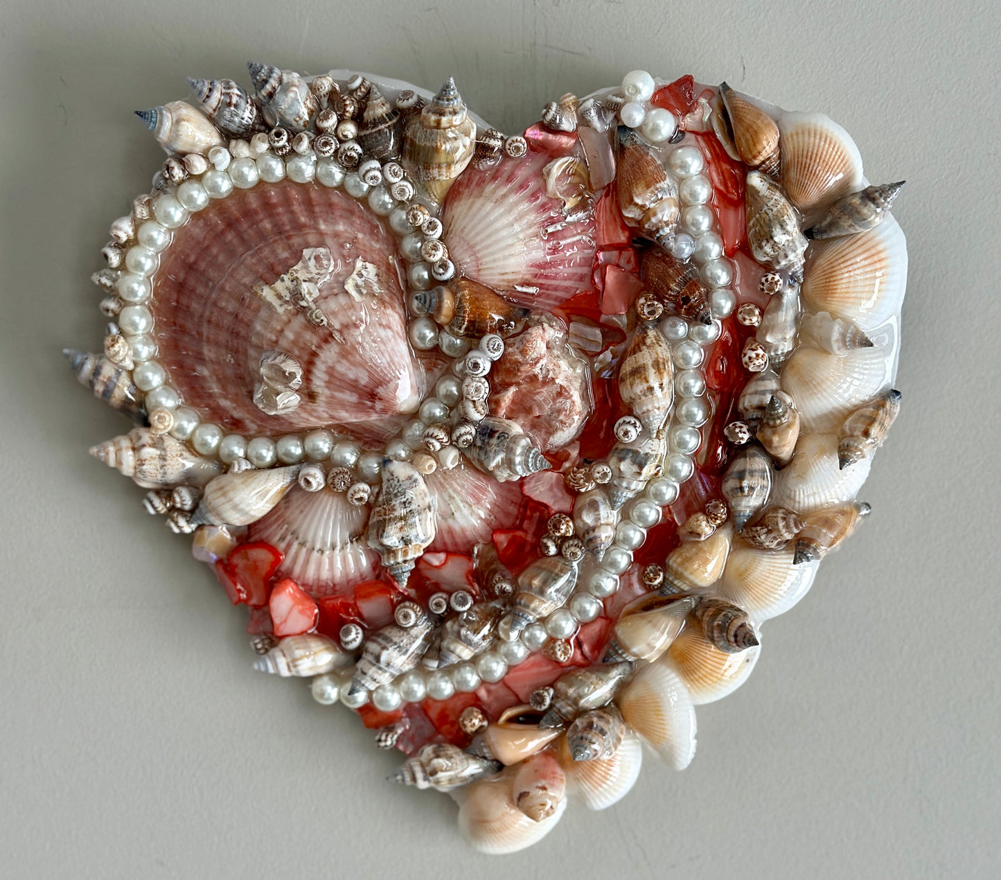 Seashells & Pearls Heart