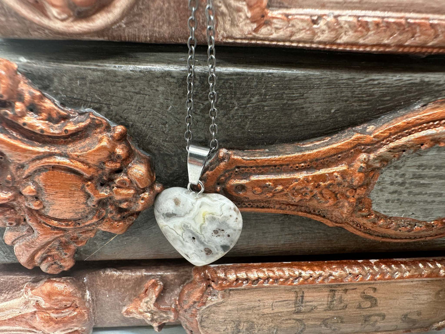 Healing Heart Crystal Pendant Necklace - Howalite