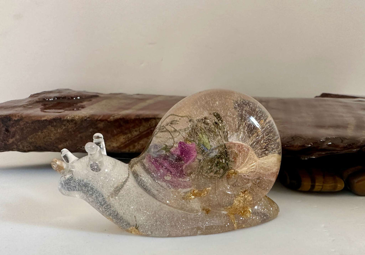 Snail Decor - Handmade Resin Decor for Fairy Gardens