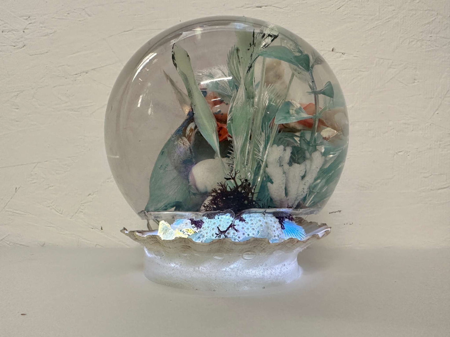 Ocean Sphere Resin Under the Sea Handmade Lighted Home Decor 